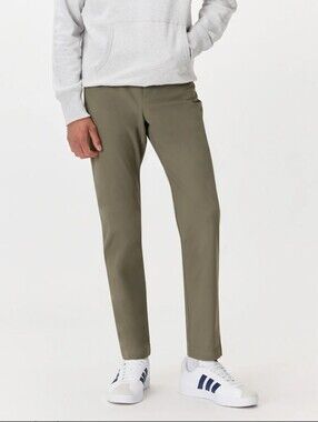 NWT Quince Everyday 5-Pocket Tech Pant 34x34 Faded Cargo Green